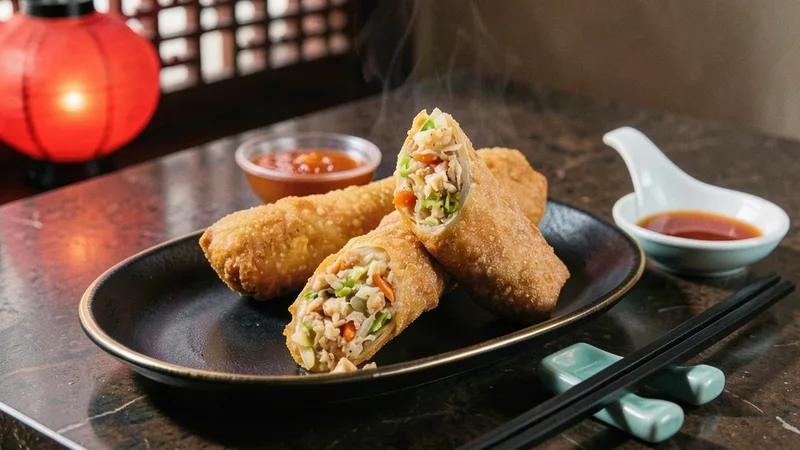 Halal Egg Rolls (3 pc) at Wok & Karahi, Spring TX